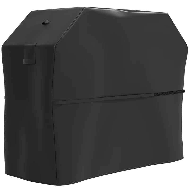 Copertura per Barbecue Rettangolare 147x61x122 cm Impermeabile e Antivento in Tessuto Oxford 600D UPF30+ Nero