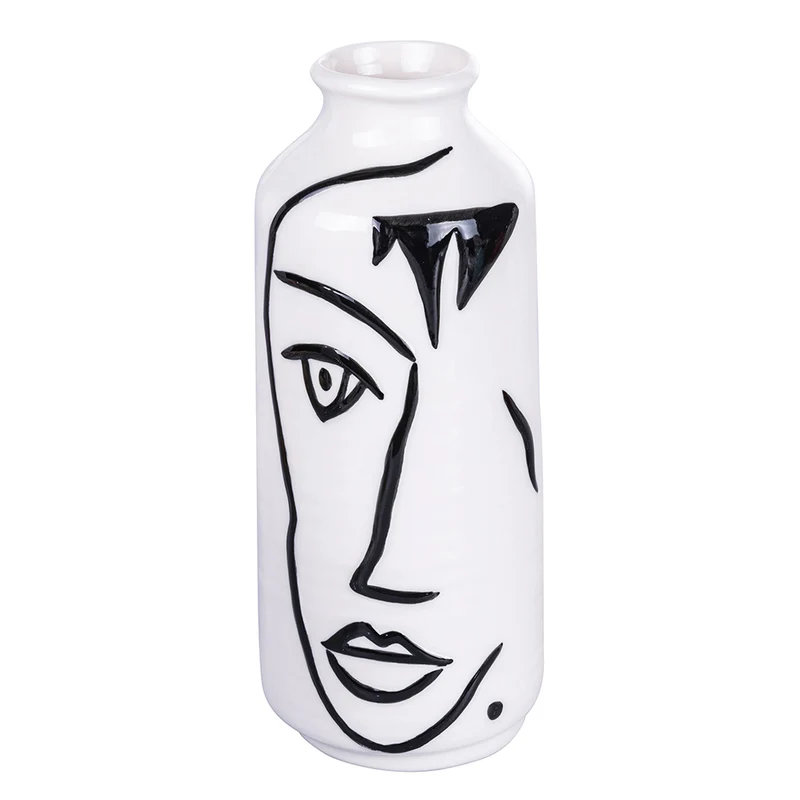Vaso con Viso Ø9,8x24 cm in Ceramica VdE Tivoli 1996 Vis a Vis