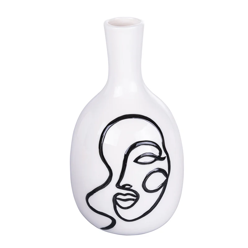 Vaso con Viso Ø12,6x23 cm in Ceramica VdE Tivoli 1996 Vis a Vis