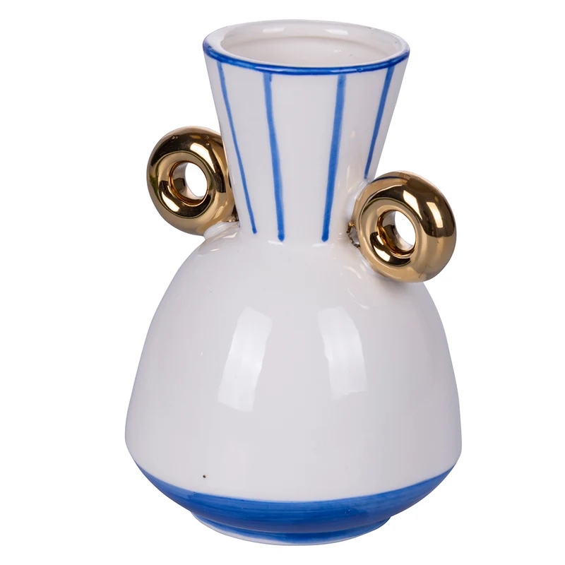 Vaso con Manici 13x12x17 cm in Porcellana VdE Tivoli 1996 Egeo
