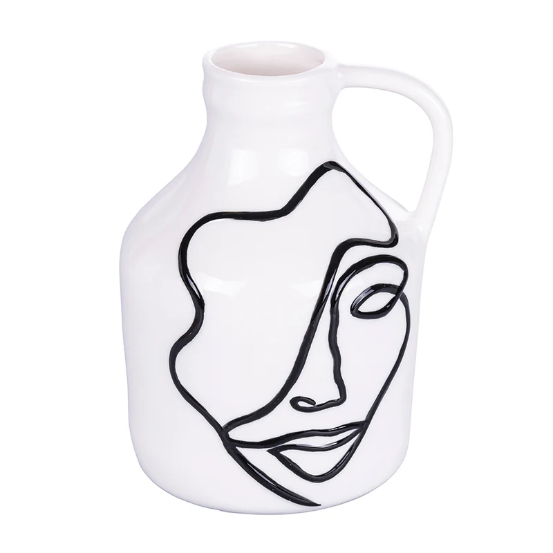 Vaso con Viso 14x13x19 cm in Ceramica VdE Tivoli 1996 Vis a Vis