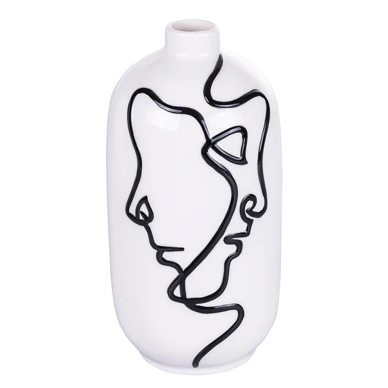 Vaso con Viso Ø12,4x25 cm in Ceramica VdE Tivoli 1996 Vis a Vis