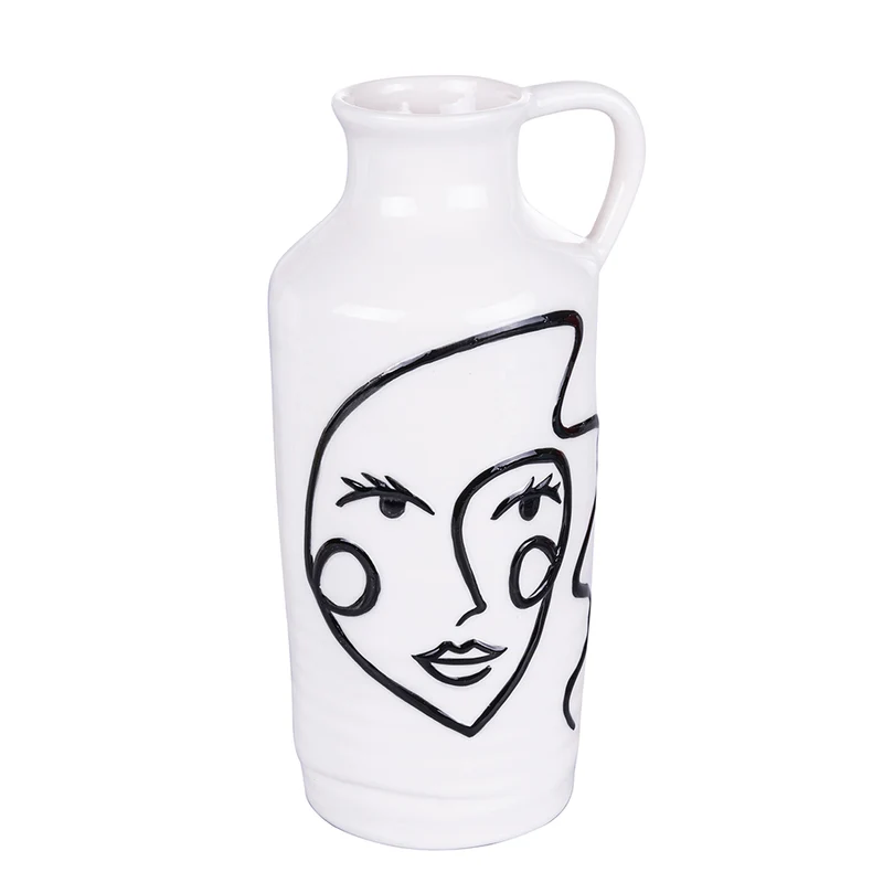 Vaso con Viso 13x11,4x26 cm in Ceramica VdE Tivoli 1996 Vis a Vis
