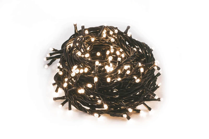 Luci di Natale 180 LED 8,1m Bianco Caldo da Esterno-Interno Soriani