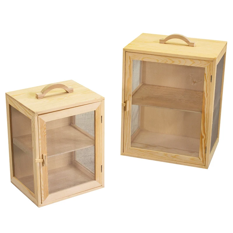 Set 2 Moscaiole in Legno di Balsa 50x30H42cm