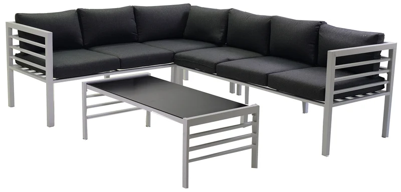 Set Salotto da Giardino in Alluminio Malibù Bianco