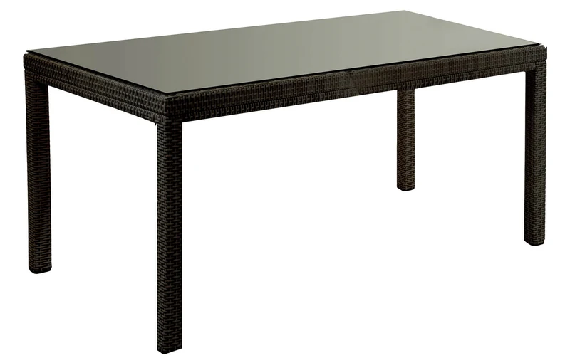 Tavolo da Giardino 160x90x73 cm in Polyrattan Adila Noce