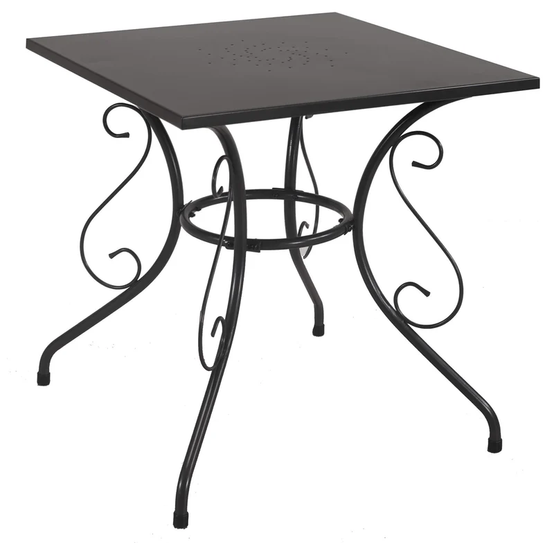 Tavolo da Giardino 70x70x72 cm in Metallo Old Antracite