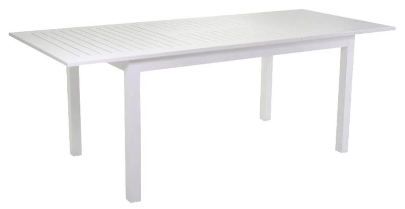 Tavolo da Giardino Allungabile 150/210x90x75 cm in Alluminio Sullivan Bianco
