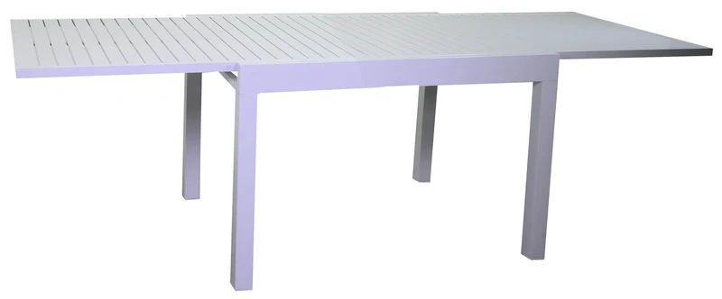 Tavolo da Giardino Allungabile 90/180x90x73 cm in Alluminio Sullivan Bianco