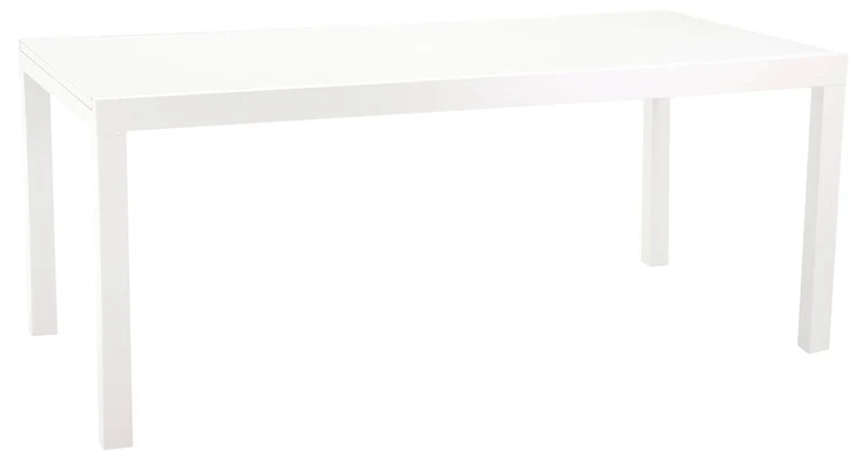 Tavolo da Giardino Allungabile 160/220x90x75 cm in Alluminio Boise Bianco