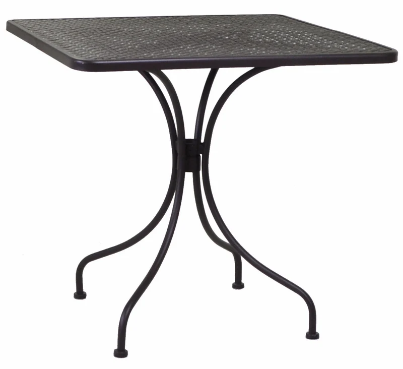 Tavolo Quadrato da Giardino 80x80 cm in Ferro Ivrea Noce