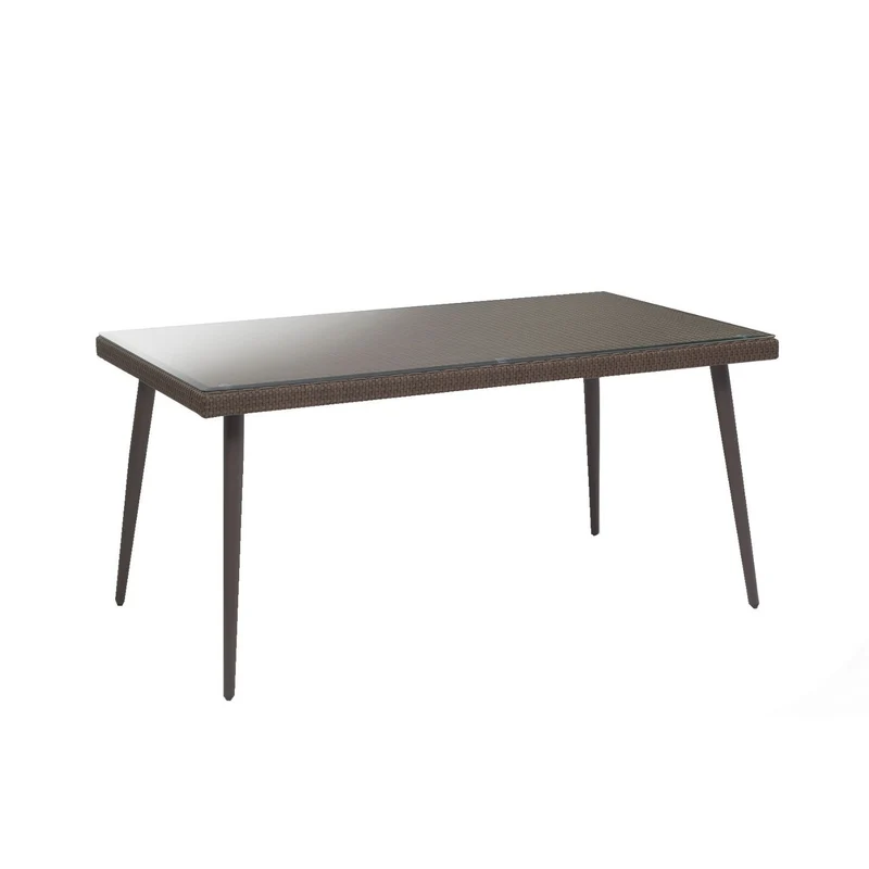 Tavolo da Giardino in Polyrattan 160x90H77cm Adila Noce