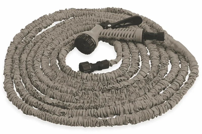 Tubo Pompa Canna dell'Acqua Estensibile 15 mt con Pistola Soriani Gardenlike Grigio