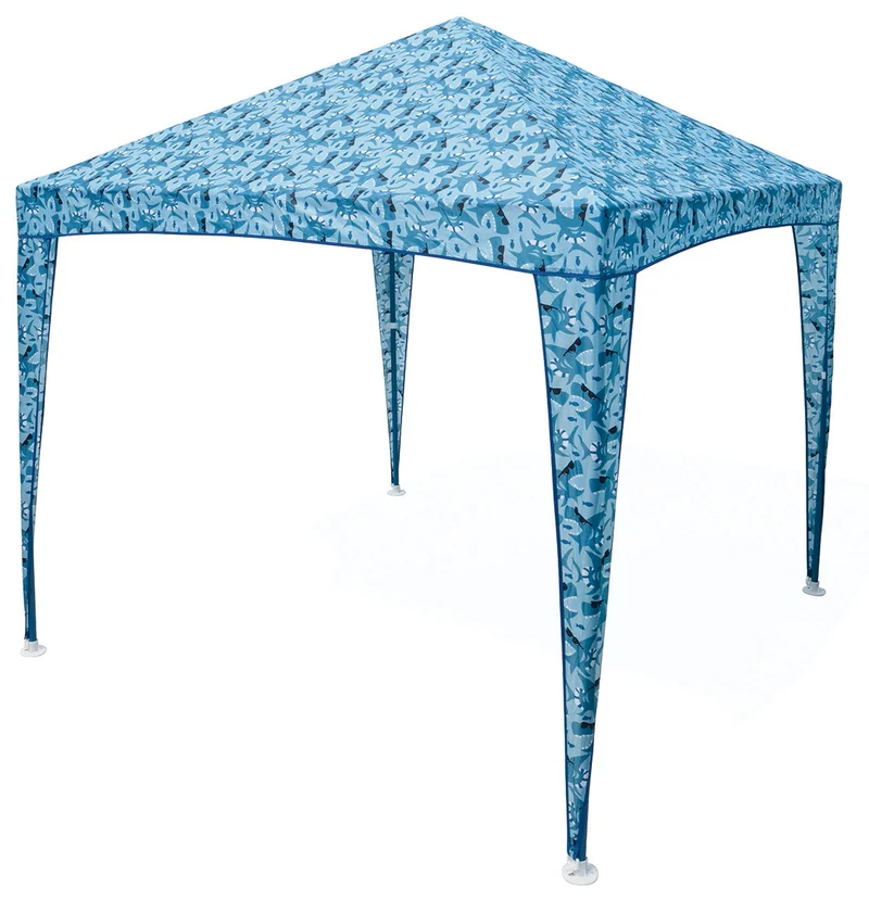 Gazebo da Giardino 1,5x1,5m per Bambini in Metallo e Poliestere Soriani Squaletto Blu