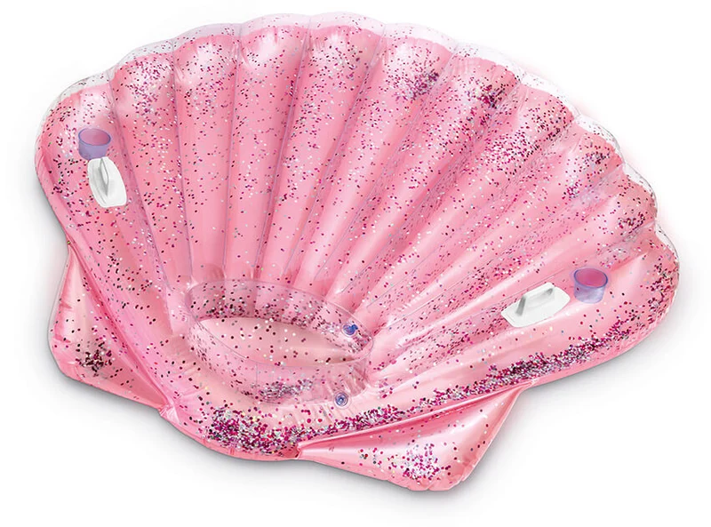 Materassino Gonfiabile Conchiglia Glitter 178x165x24 cm Intex 57257EU/EP