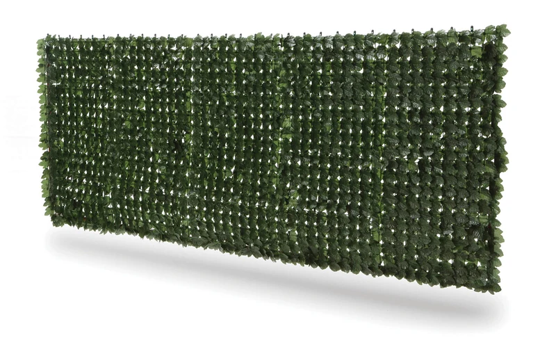 Arella Siepe Sintetica Artificiale 1x3m in PVC Ombreggiante Foglie di Edera