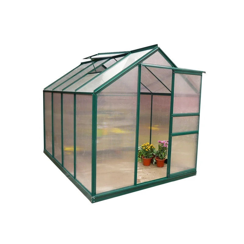Serra da Giardino in Alluminio e Policarbonato con Finestra H201x190x252cm Taddei Flora L