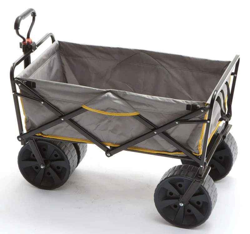 Carrello da Giardinaggio Pieghevole 92x55.5x62 in Acciaio con Manico Estensibile Taddei Garden Plus Grigio