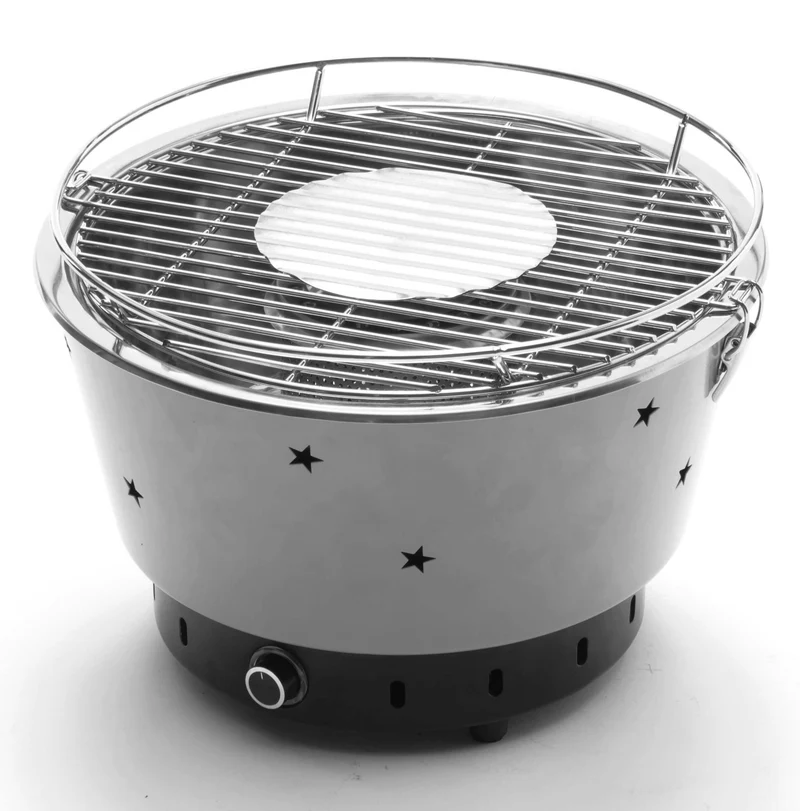 Barbecue a Carbone Carbonella Portatile Ø34 cm Taddei Quick Grigio