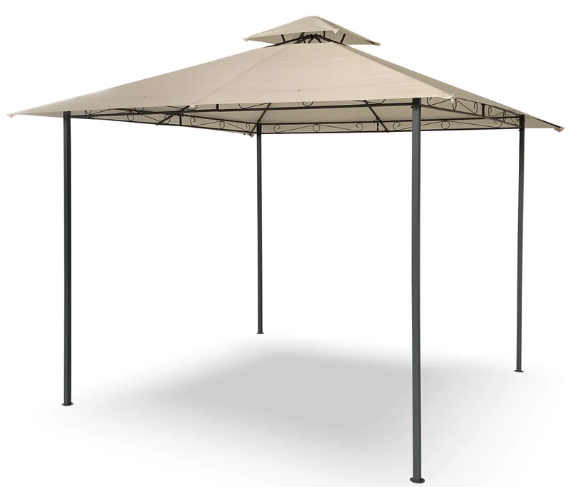 Gazebo da Giardino 3x3 m in Ferro Taddei Art Ecrù