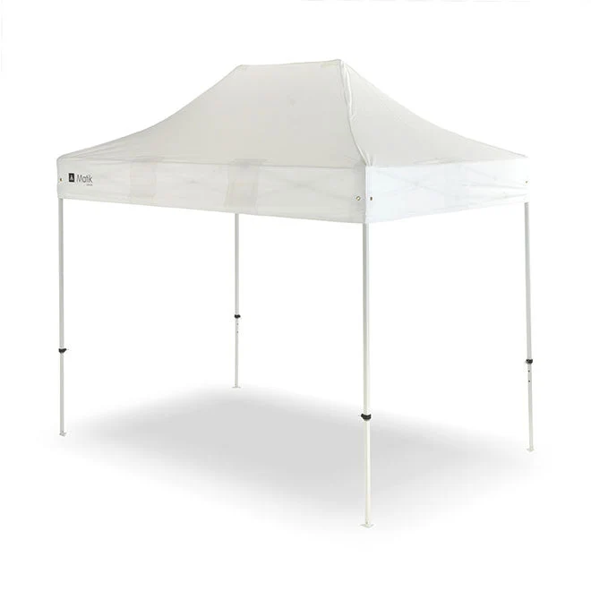 Gazebo da Giardino a Piramide Pieghevole 3x4.5m Telo in PVC U30+ Taddei Matik Bianco