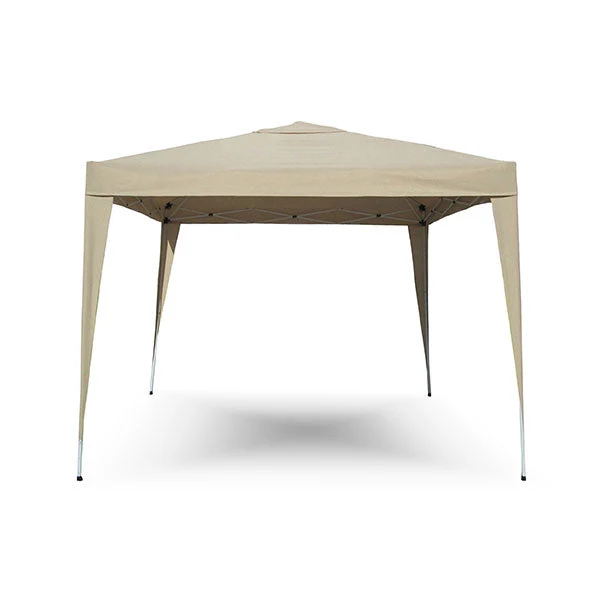 Gazebo da Giardino Pieghevole 2x3m Telo in Poliestere con Ventilazione Taddei Automatico Ecrù