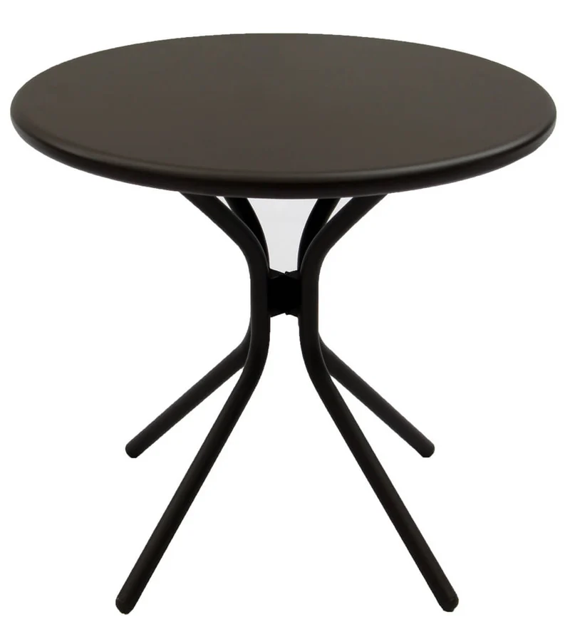 Tavolino da Giardino Ø50x45 cm in Ferro Taddei Shell Grigio Scuro