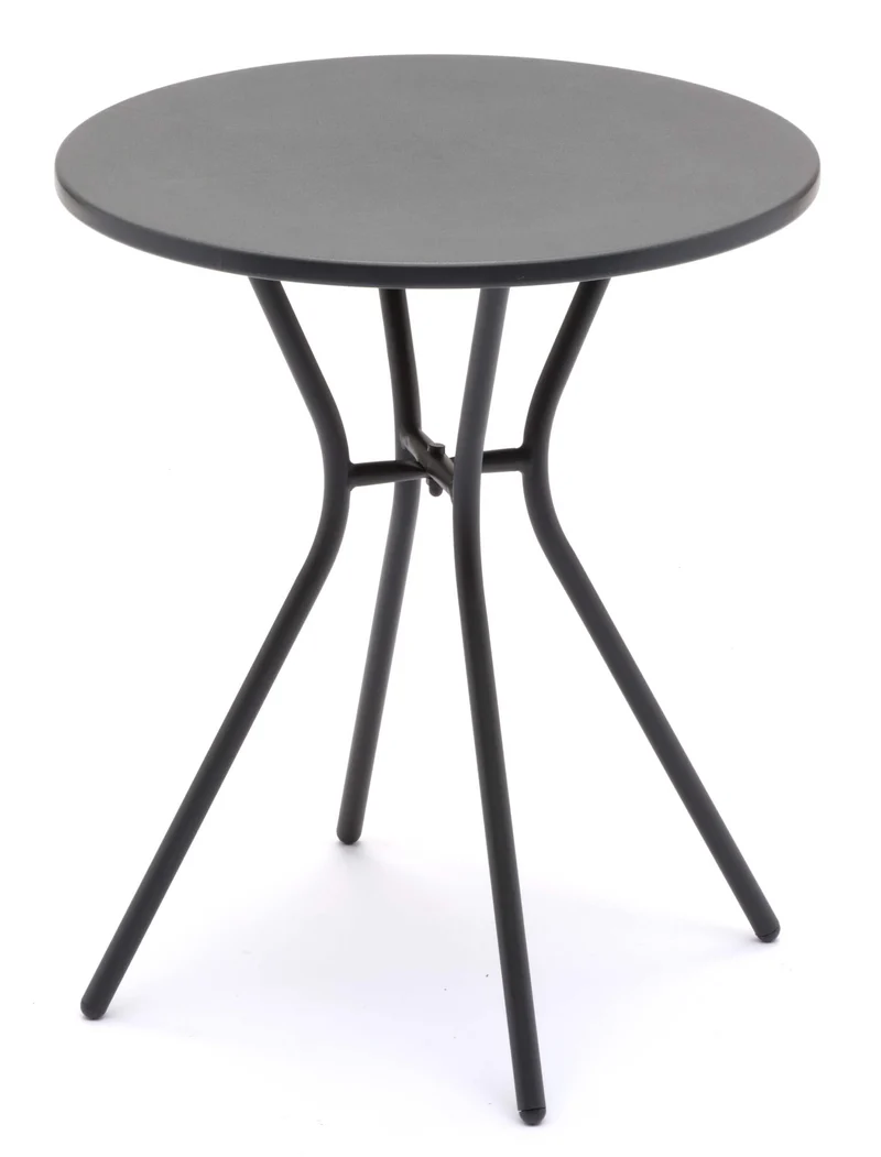 Tavolino da Giardino Ø60x70 cm in Ferro Taddei Taby Grigio Scuro