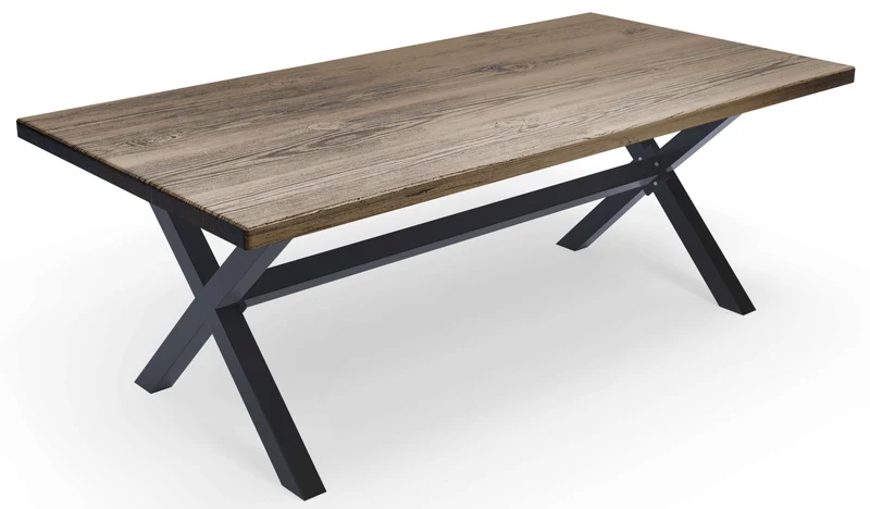 Tavolo da Giardino 200x100x71 cm in Acciaio Taddei Adhara Grigio