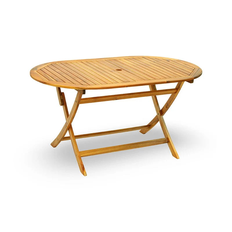Tavolo da Giardino Pieghevole Ovale in Legno Acacia Taddei Lipe 150