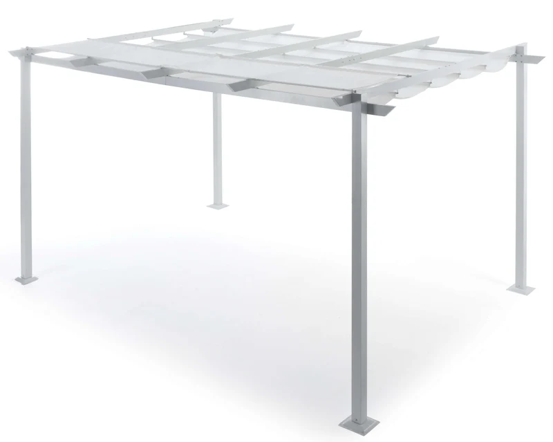Pergola da Giardino Retrattile 3x4 m in Alluminio Taddei SUG S Bianca