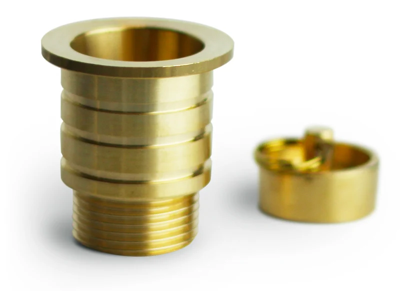 Piletta per Fontana da Giardino da 3/4"" in Ottone Lucido con Tappo