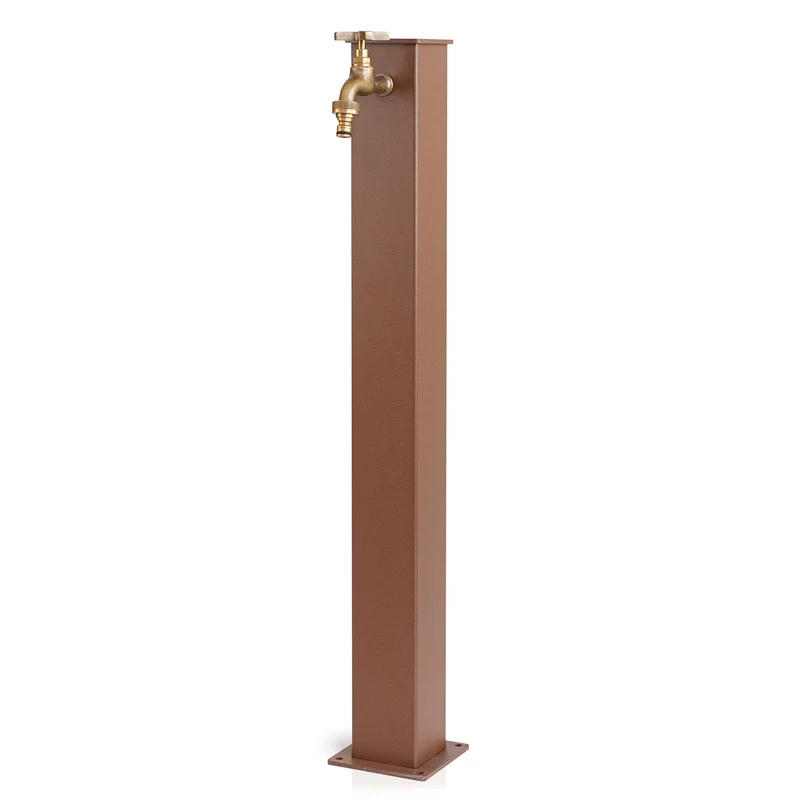 Fontana da Giardino 20x12x85 cm in Alluminio e Acciaio Wick Ruggine