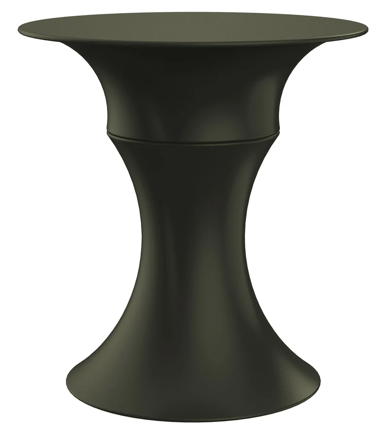 Tavolino da Giardino Componibile Ø37x47 cm in Resina Arkema Olimpo Dove Gray