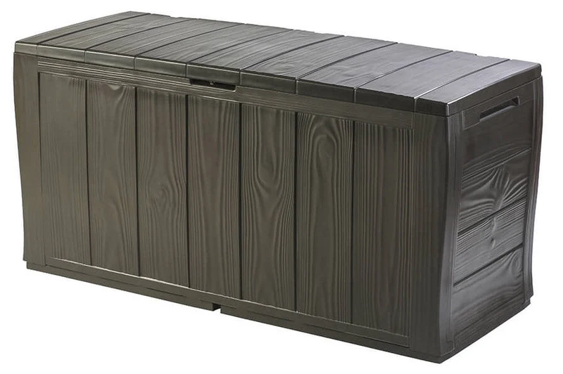 Baule Cassapanca da Esterno 117x58x45 cm in Resina Keter Sherwood Marrone