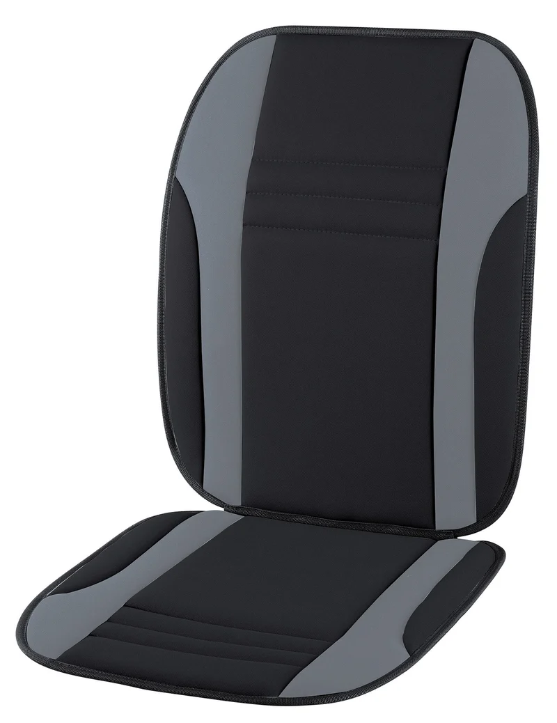 Coprisedile Anteriore Singolo 104x44 cm per Auto Universale Nero e Grigio