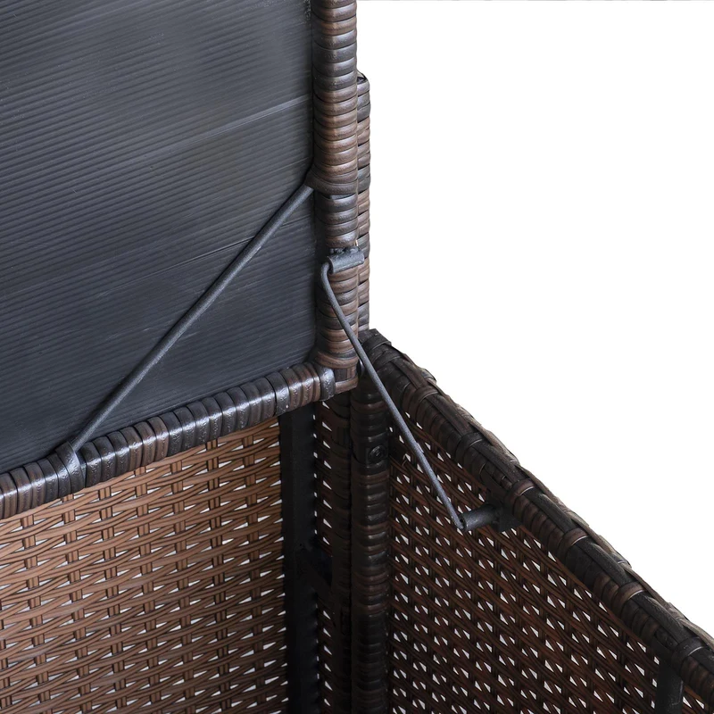 Set Salotto da Giardino in Rattan Sintetico 2 Divani e 2 Tavolini Marrone