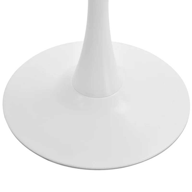 Tavolino da Giardino Ø70x73 cm in MDF e Acciaio Bianco