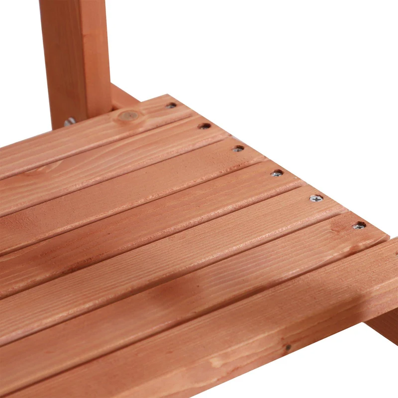 Tavolino da Giardino in Legno con Due Ripiani 50x50x60 cm