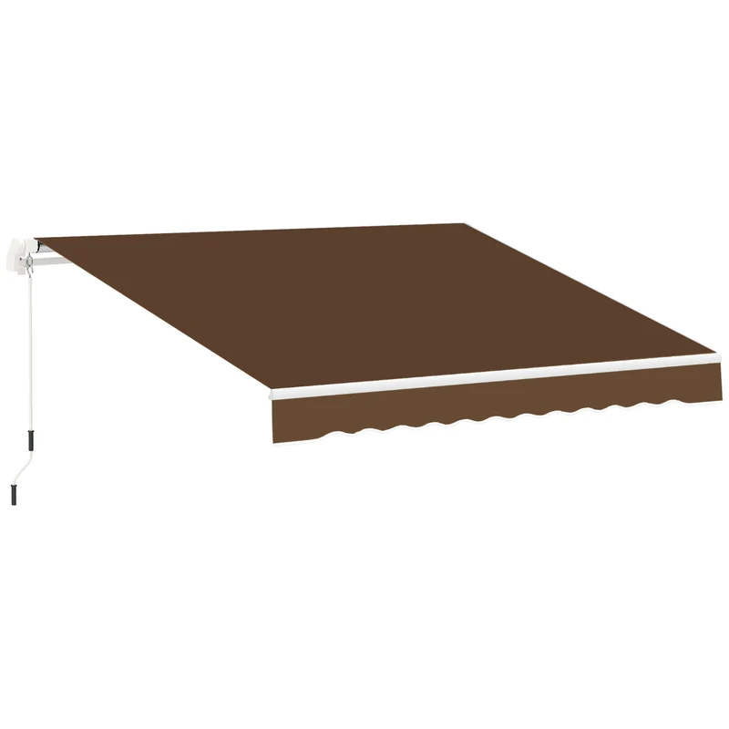 Tenda da Sole Avvolgibile a Parete 395x245 cm in Metallo e Poliestere Rosso ruggine