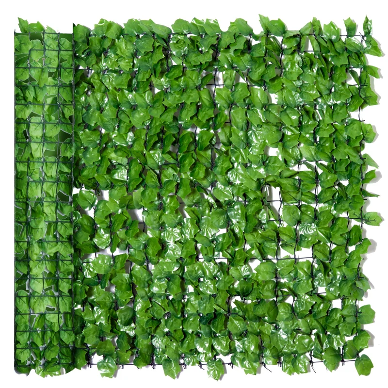 Arella Siepe Sintetica Artificiale 3x1m per Balcone e Giardino Foglie di Acero Verdi