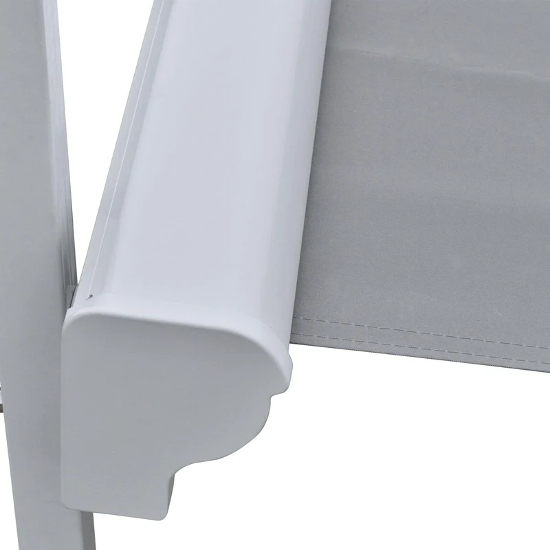 Tenda da Sole Avvolgibile a Parete 2,5x2m in Alluminio e Poliestere Grigia