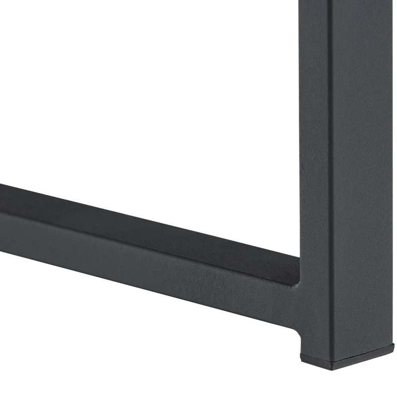 Set Salotto da Giardino Divano 2 Poltrone e Tavolino in Alluminio Grigio e Nero