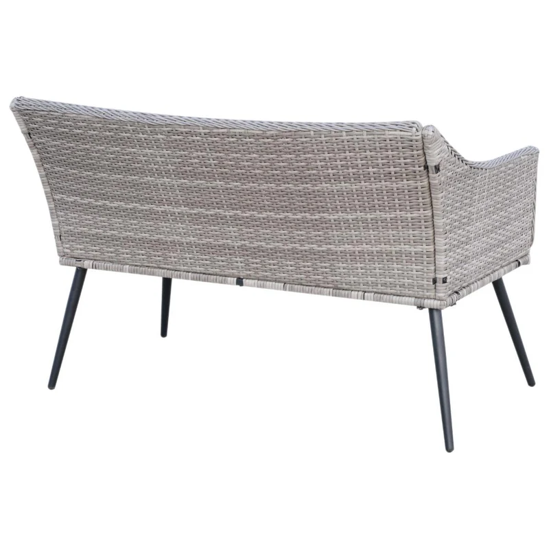 Set da Giardino Divano 2 Poltrone 1 Tavolino Oslo Grigio
