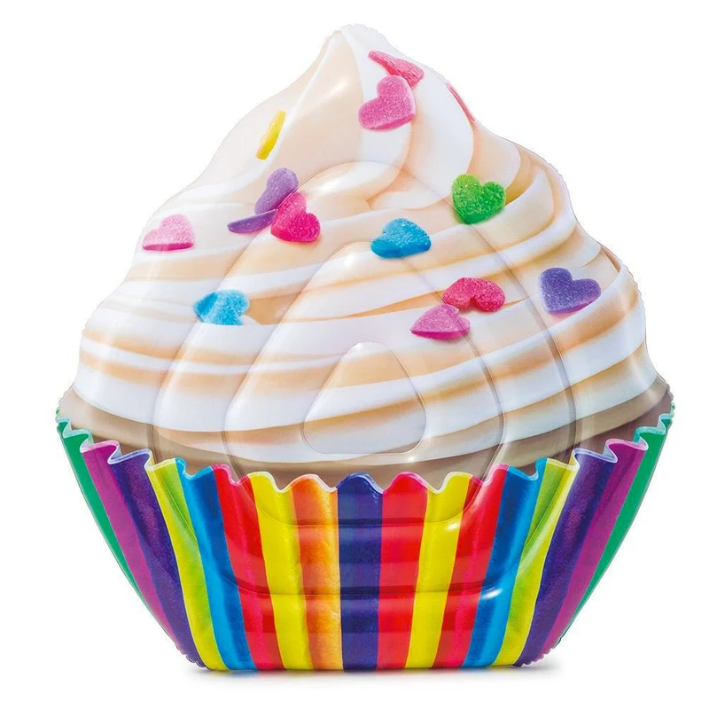 Materassino Gonfiabile 142x135 cm a Forma di Cupcake Intex 58770