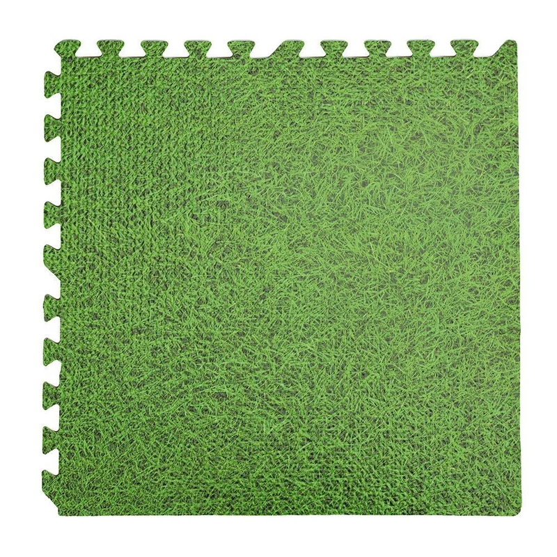 Tappeto Sottopiscina Morbido 6 Pezzi 60x60 cm Finto Prato