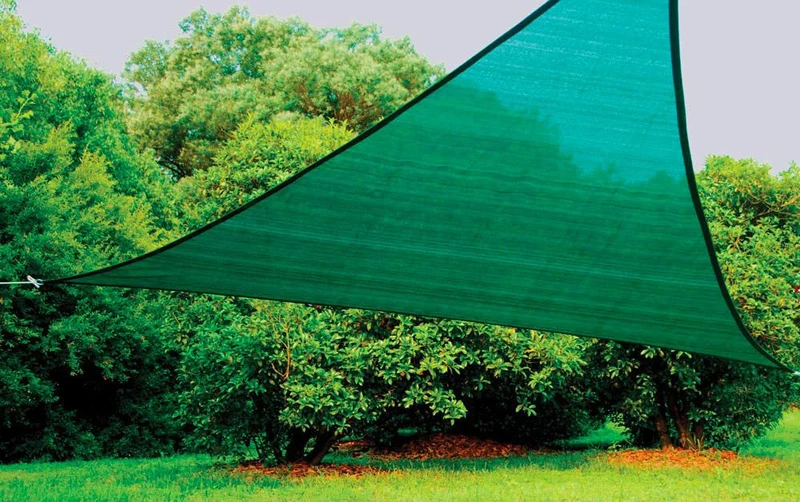 Tenda Vela Ombreggiante Triangolare 5x5x5m in Polietilene Verde