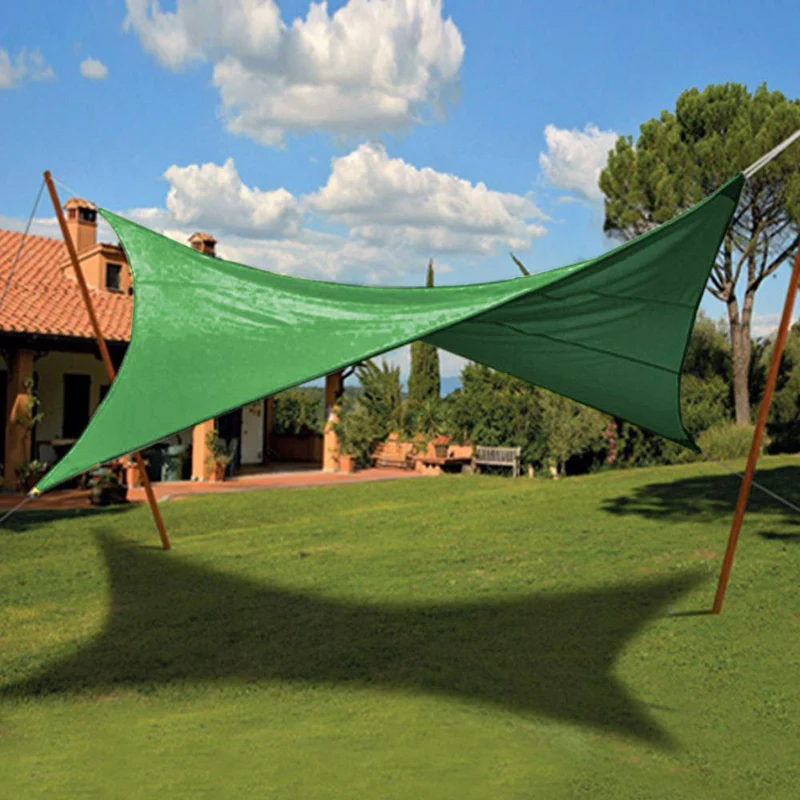 Tenda Vela Ombreggiante Quadrata 3,6x3,6m in Polietilene Verde
