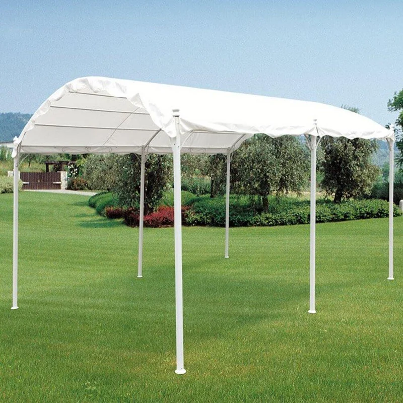 Gazebo da Giardino 3X4M Struttura in Metallo Bianco Bertozzi Onda
